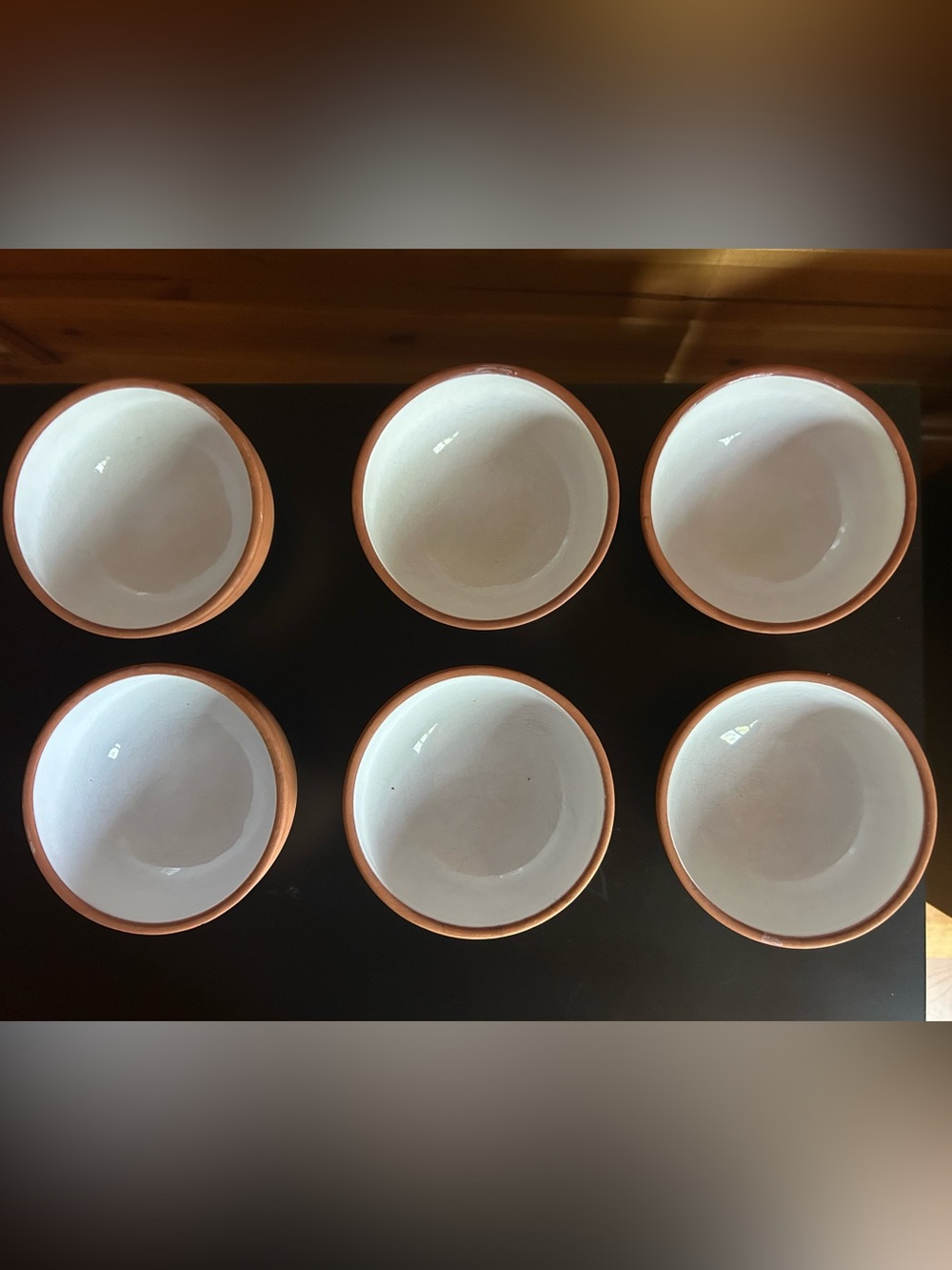 White and Terracotta Ceramic Bowls -